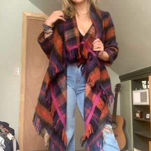 Anthro Flannel Jacket Sweater NWT